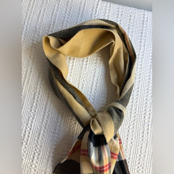 Unisex Adult Blk , Tan , & Red 100% Cashmere Plaid Classic Scarf (12.7 x 35) - Picture 2 of 8